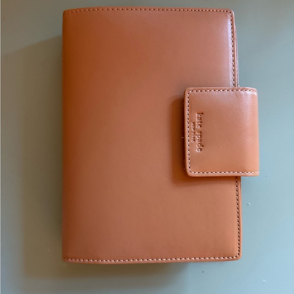Vintage Kate Spade Camel Leather Organizer Year 2000 - Picture 1 of 2